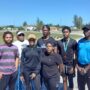 Dedicated participants of the Abaco D License Soccer Coaching Course stand alongside Technical Director Bruce Swan,